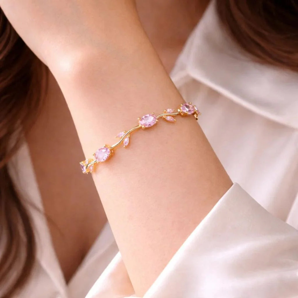 Cindrella Princess Elegant Silver Plated Tulip Bracelet 🌷