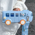 School Buddy Bus Water Bottle for Kids with straw and strip